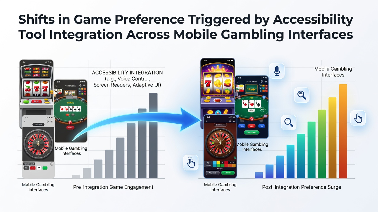 Darstellung von Nutzerinteraktionen mit mobilen Glücksspiel-Apps und integrierten Accessibility-Features