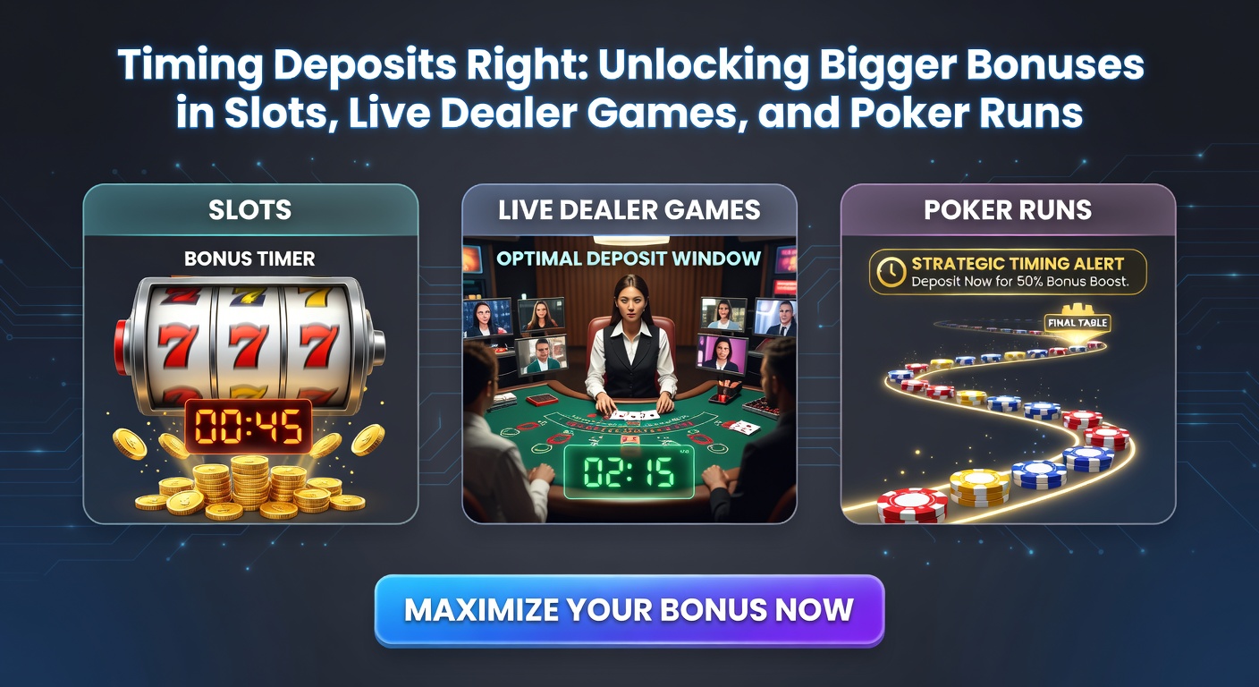 Screenshot einer Poker-App mit Timer für Bonus-Einzahlungsfenster, umgeben von Karten und Chip-Stacks