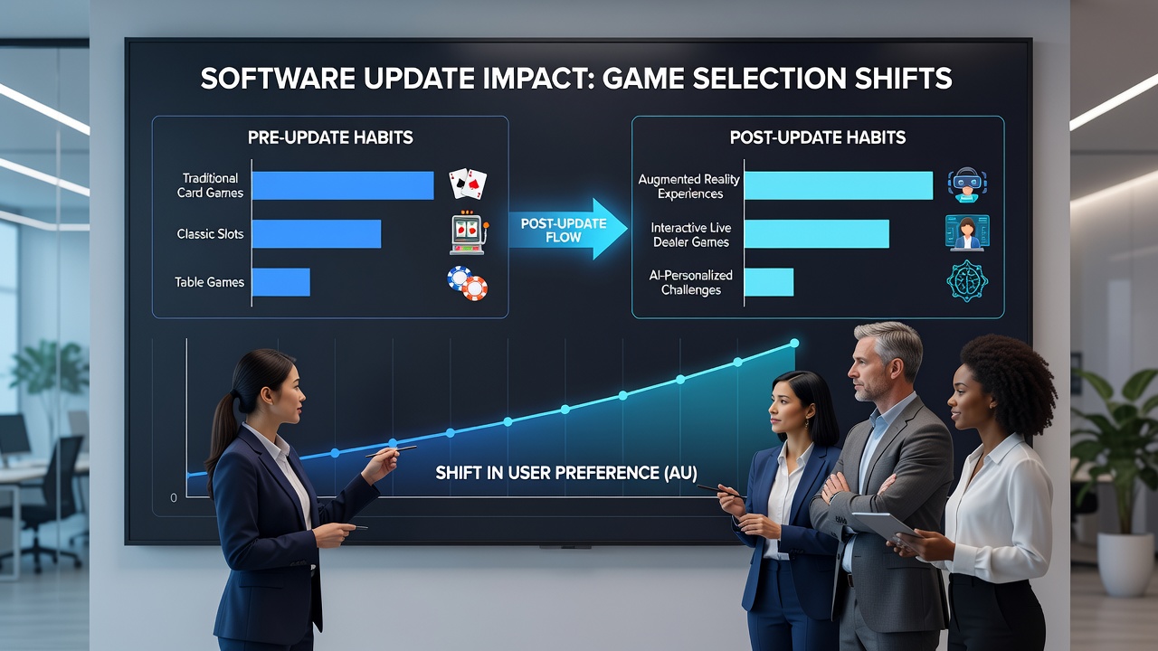 Grafik mit Nutzerstatistiken zu Walzen- und Live-Dealer-Auswahl nach Software-Updates